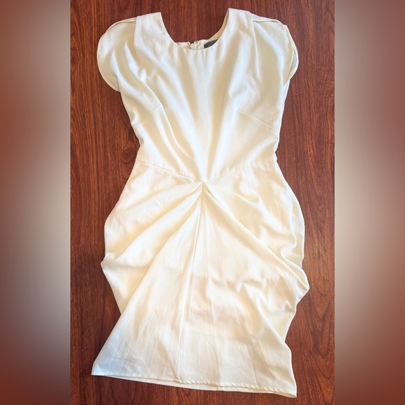 GUESS  Dress Womens Size 6 Ruched Off White - Picture 3 of 10